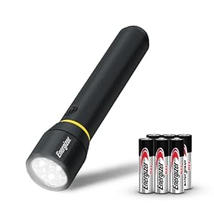 Energizer LED Flashlight Vision PRO, Ultra Bright 1000+ Lumens, IPX4 Water Resistant, Aircraft-Grade Aluminum LED Light, Rugged Metal Flash Light for Outdoors, Emergency Power Outage, Black