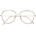 Produktbild ROSA&ROSE Blaulichtfilter Brillen Computer Gaming Brillen Anti Müdigkeit Lesebrille für Herren Damen  UV-Schutz (Schwarz + Gold)