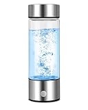 Aqua Vital Hydrogen Water Bottle 2025 Generator 16 oz/470 ml SPE-PEM Ionized H₂ Hydration Bottle USB-C Rechargeable Glass Flask with Auto Shut-Off Portable Sports & Travel Hydrogenated Water Machine