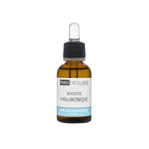Paris Exclusive Cosmetics Booster Hialurónico – Suero concentrado al 40% de ácido hialurónico en solución – Anti edad, hidratación profunda – Reduce las arrugas y arrugas – Todo tipo de pieles, 30 ml