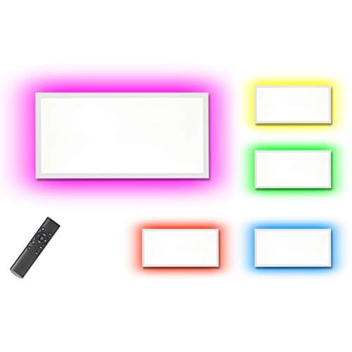 Northpoint LED Panel mit RGB Backlight Hintergrundbeleuchtung 15W Warmweiß/Kaltweiß Mood RGB Fernbedienung 60x30cm