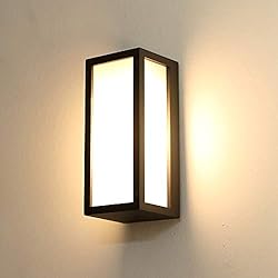 Bombillas Decorativas En Leroy Merlin HLFVLITE Lámpara de pared exterior, máx. 40 W, E27, lámpara de terraza, aluminio fundido, lámpara de pared exterior, IP44, resistente al agua, iluminación de jardín, antracita