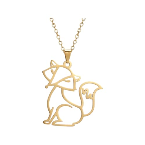 Bijoux Therian renard pour femmes en argent 925, collier tendance
