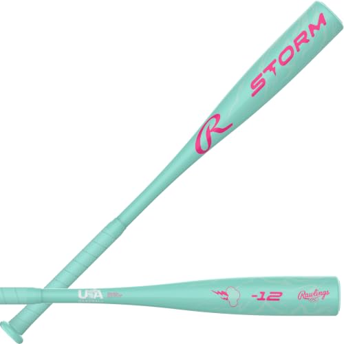 Rawlings | Storm T-Ball Baseball & Softball Bat | USA Baseball | 1 Pc. Aluminum | -12 Drop | 24 Inch