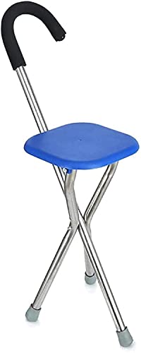 Béquilles et tabouret pliant pour personne âgée avec siège carré