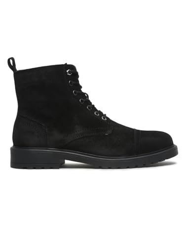 Image of TEAKWOOD LEATHERS Men's Leather Lace-up Chelsea Boot for Men, Round Toe, Blocked Heel, Textured Pattern TPR Outsole with Side Zipper | T SH TW 27