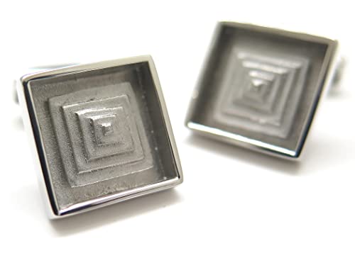 トンプソン(THOMPSON) コンケーブイリュージョンスクウェアカフス（ロジウム） (カフスボタン/カフリンクス)