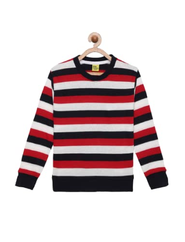 Kids Fashion Boys Full Sleeved Striped Sweatshirt