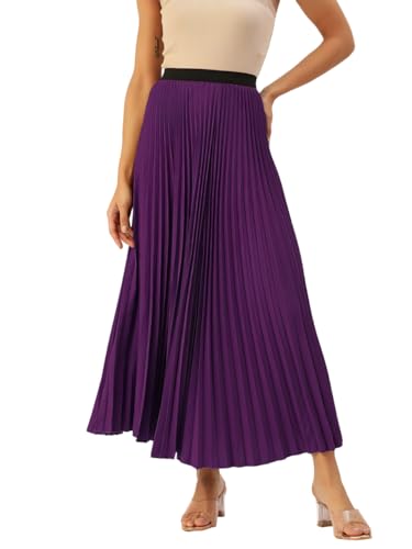 Image of ZWERLON | Women Accordian Pleat Maxi Flared Skirt