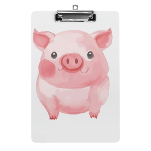 Porte-bloc acrylique Lovely Pig A4 pour fournitures de bureau et enseignant