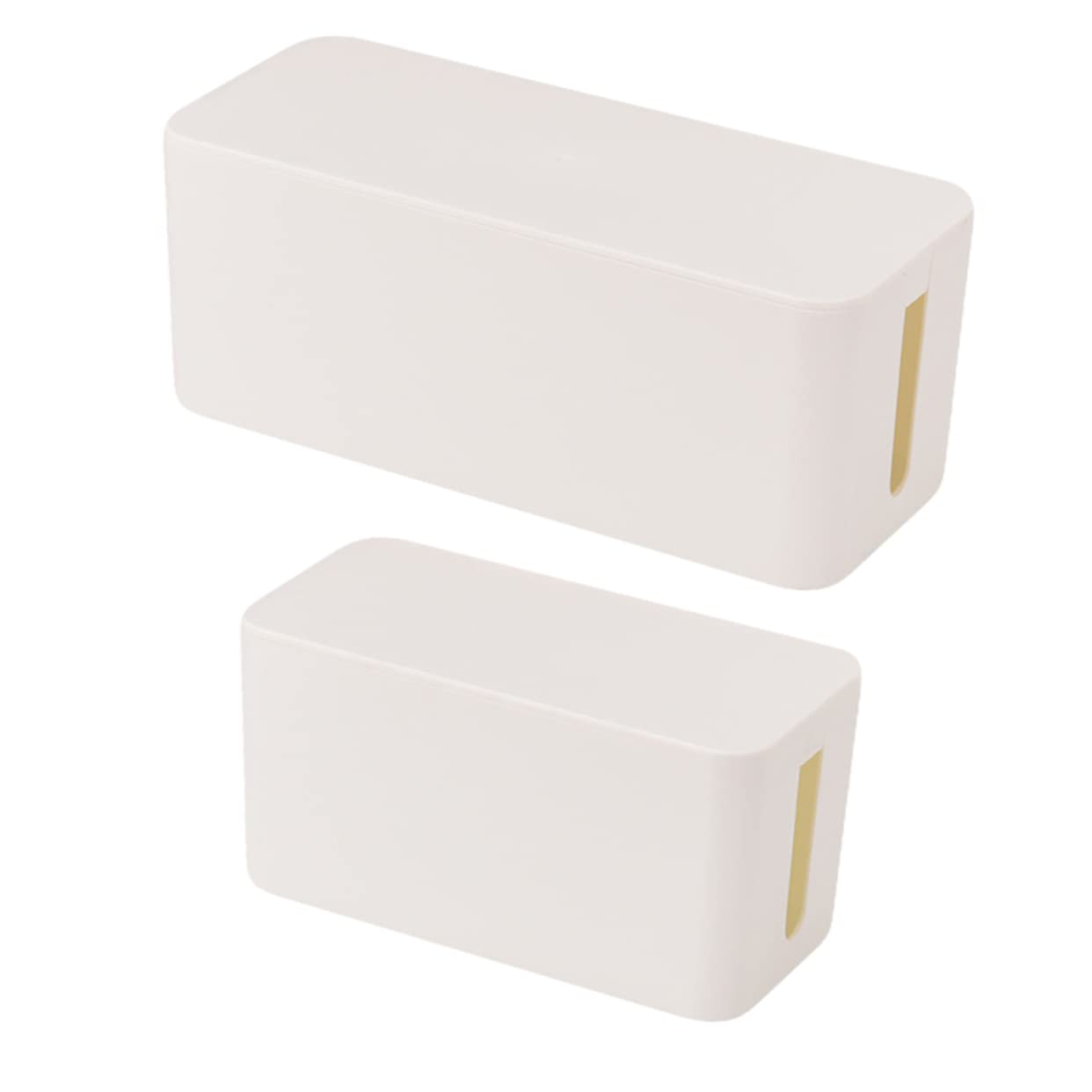 KONTONTY 2pcs Cable Organizer Storage Box for Charging Cables Wire Storage and Bundling Device Power Line Box Elegant Design