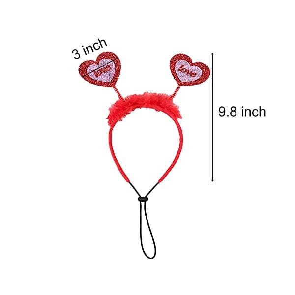 Jotfa valentine's day dog bandana costumes, valentines love headband buffalo plaid dog valentines bandanas for small medium large dogs - image 6