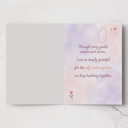 AIROW Greeting Card for Self Care and Self-Love, Thank You Gratitude Daily Affirmations for Women, Artistic Sweet Self Reflection Design, Standard A5 Size, Double-Sided, Envelope & Sticker Sheet - Image 4