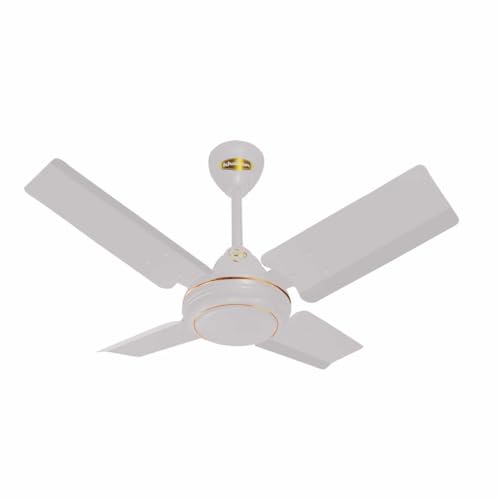 Khaitan Bullet/Norwester - 600mm Hi-Speed Ceiling Fan | Energy Efficient | Durable | Anti-Dust | Superior Air Delivery | Ideal for Kitchen/Balcony | 2-Year Warranty | White (Pack of 1)