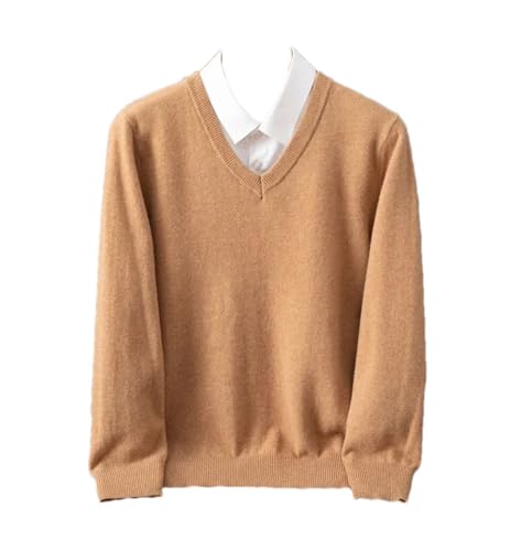 Men's V-Neck Sweater Solid Color Solid Warm Pullover Jumper Knitwear Warm Classic Sweater
