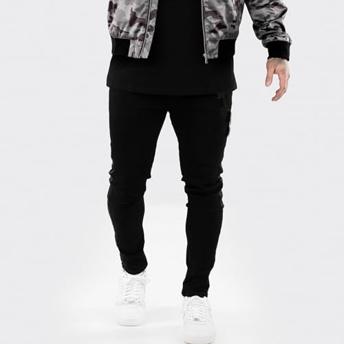 Men's Slim Fit Stretch Casual Jeans Skinny Straight Leg Denim Pants Fashion Streetwear Biker Jeans2