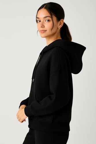 Image of ADBUCKS Women's Oversized Winter Jacket Sweatshirts Casual Drawstring Clothes Zip Up Hoodie with Front Pocket Ii Womens Hoodies Ii