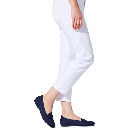 Image of Frank Mully Women's Loafer Flats Square Toe Comfortable Office Work Shoes, Cute Penny Loafer Slip On Walking Driving Shoes