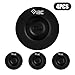 I3C Anchor Plate Adhesive Security Plate, Laptop Lock Plate with Slot, Universal Lock Plate for Laptop, Monitor, Smart Phone, Tablet, Other Electronic Products (Black 4pcs)