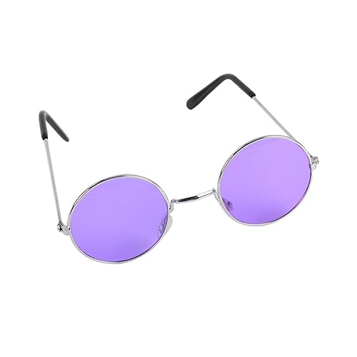 Kit Hippie 4 Pièces avec Collier Peace Lunettes et Boucles d'Oreilles pour Fête