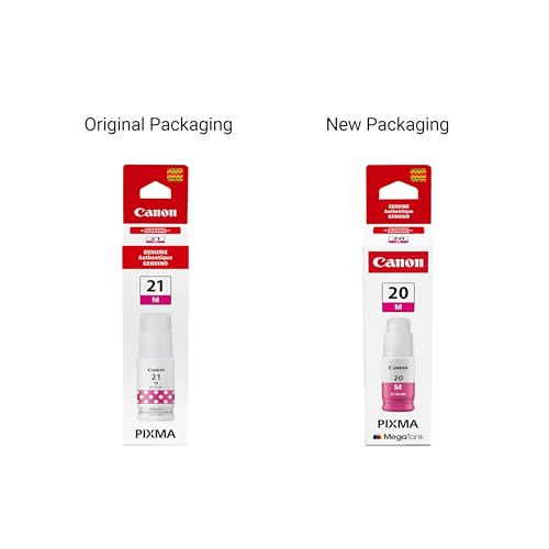 Image of Canon GI-20 Genuine Magenta Ink Bottle, Compatible with Megatank G5020, G6020, G7020 Printers