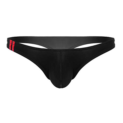 Zaldita Sissy - Tanga para hombre, lencería sexy con bolsillo Negro XL
