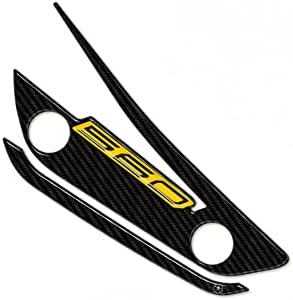 labelbike - 3D Sticker Motorcycle Exhaust Crankcase Protection and Decoration in Resin Compatible with Yamaha Tmax 560 2020-2025 - Yellow Color