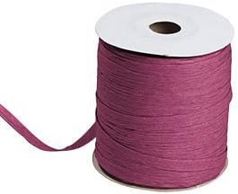 Burgundy Matte Raffia Ribbon, 1/4" X 100 Yards