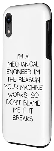 Image of iPhone XR Motivational Saying Mechanical Engineer Learning School Gag Case