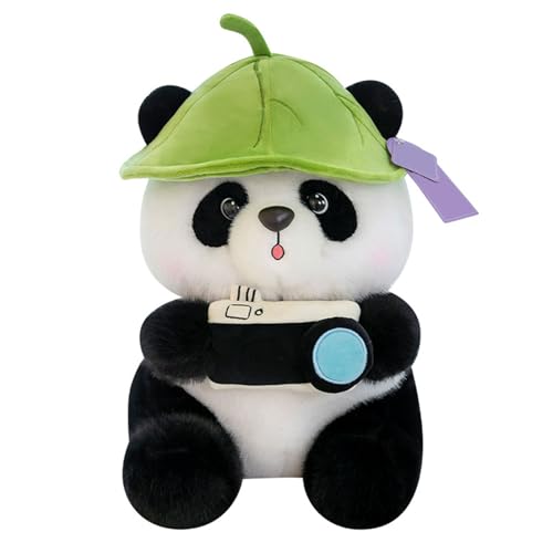 Peluche de a con cámara y Hoja de Loto, Peluche de a, Peluche de a con Hoja de Loto para niños y niñas 25cm