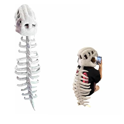 Dinosaur skeleton plush costume,Dinosaur Costume,3D Skeleton Design Dinosaur Skull Outfit,