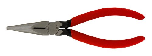 Xcelite 51Cgnn Forged Alloy Steel Needle Long Nose Plier With Cushion Grip, 6" Length, 1-7/8" Jaw Length, Red Handle #TOP1