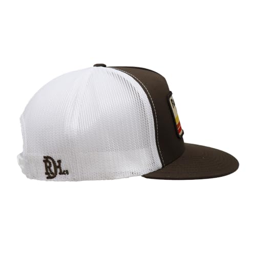 Image of Red Dirt Hat Company Wildlife Adjustable Snapback Hat (Pancho - Brown /White)