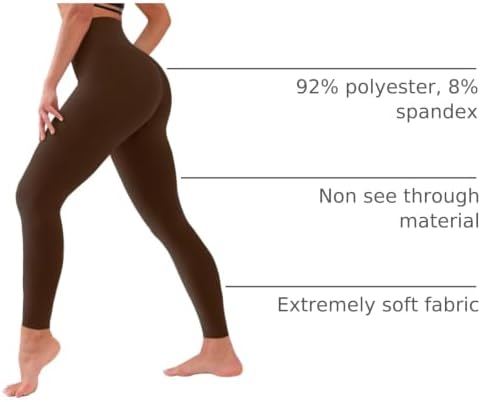 Bluemaple High Waisted Leggings for Women - Tummy Control Pants Non See Through Workout Soft Yoga Pants for Running Plus Size