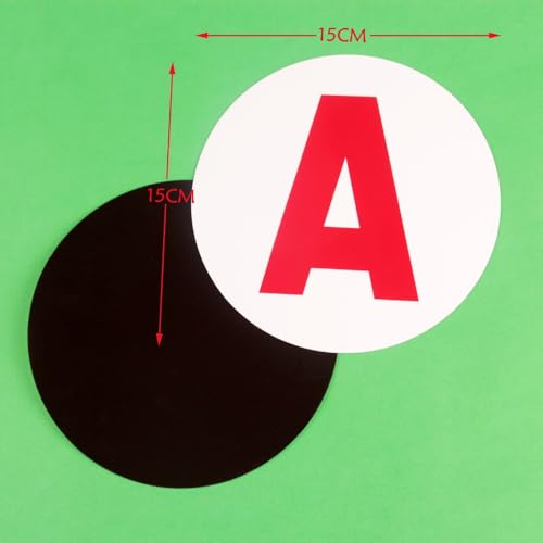 Norhogo 2 PCS Disque magnétique A, Diamètre 15 cm Disque voiture, A attacher au véhicule, Disque magnétique Jeune conducteur Auto