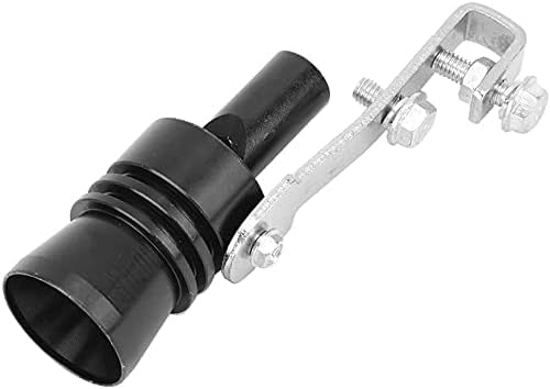 Rura wydechowa Sound Booster gwizdek XL – Turbo Whistle do samochodu i motocykla | Fake V8 turbosprężarka Sound Tuning | Łatwy montaż (czarny, L)