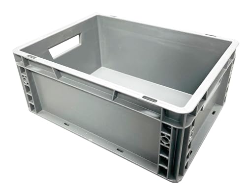 Solent Plastics Recycled Plastic ECO Euro Plastic Stacking Industrial Storage Containers Boxes Crates! (15 Litre - 40 x 30 x 17cm)