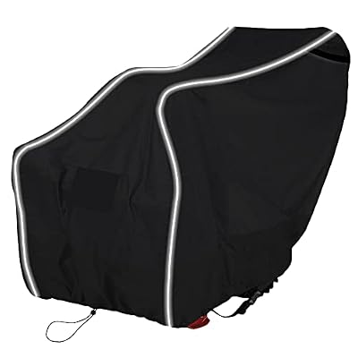 Zenicham Heavy-Duty 600D Fade and Crack Resistant Snow Blower Covers, Waterproof, Snow Proof,UV-Proof Snowblower Cover Universal Fit?Snow Thrower Cover with Reflective Strips (50" L x 33" W x 40" H)