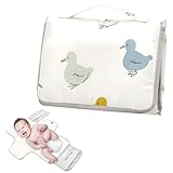 Wiederverwendbare Wickelunterlagen für Babys mit Taschentuchtasche, Stockente, Offwhite, Wickelunterlage für den Tisch mit integriertem Kissen, cambiadores de pa ales para Bebes