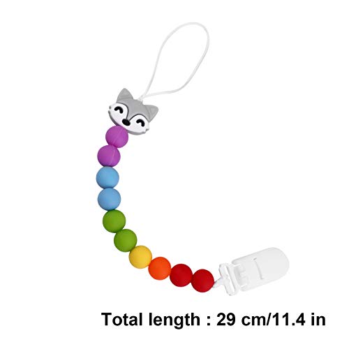 Toyvian Pinças de Chupeta de Bebê Raposa Chupeta Porta Mordedor para Meninos Recém-Nascidos Meninas