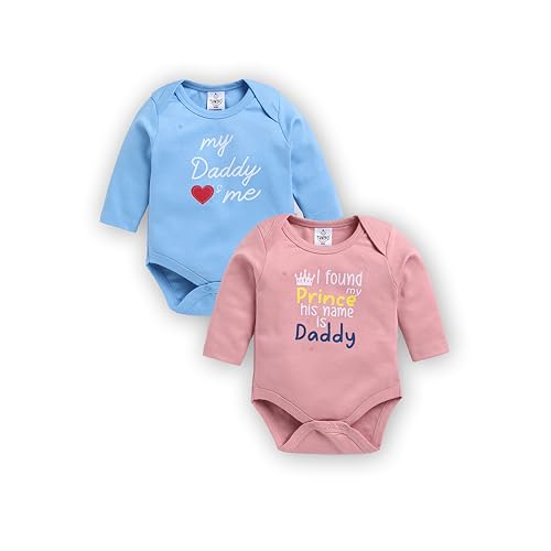 Image of TINYO Boy's Letter Print Regular Fit Bodysuit for Baby Kids