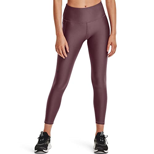 Under Armour Women's HeatGear Armour High No-Slip Waistband Ankle Leggings Pants, Ash Plum (554 Black, S UK