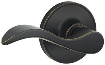 J Series Seville Passage Door Lever Finish: Aged Bronze