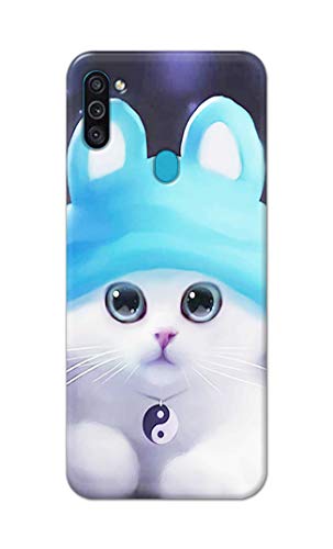 Image of Chinese Cutie Kitten Cat Big Eyes Lovely Girl Ears Hard Back Case Cover for Samsung Galaxy M11 / Samsung A11, SM-M115F / DSN Back Cover -(J5) VNS2221