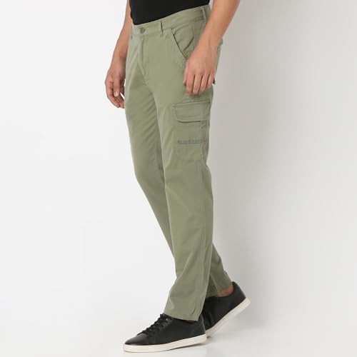 Image of Spykar Men's Regular Cargo Pants