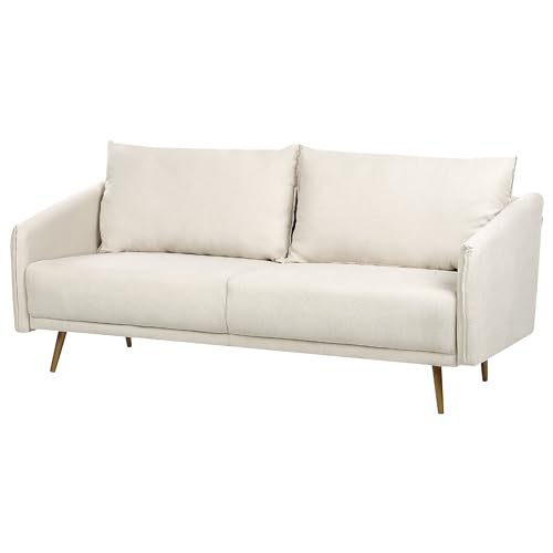 Modernes 3er Retro-Sofa aus Polyester in Beige Maura – Bild 5