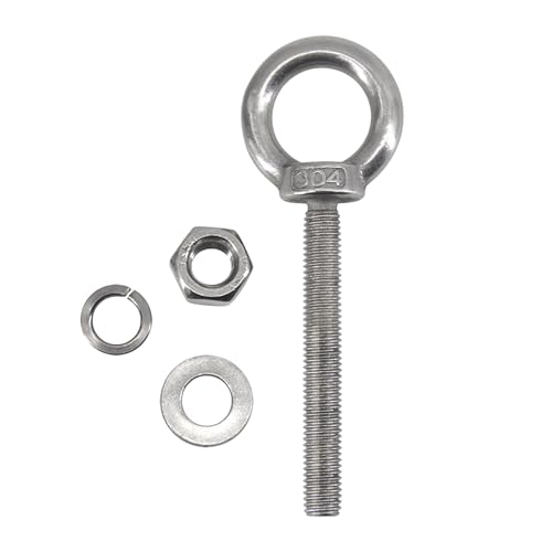 Pernos de ojo M8 x 50mm con tuercas perno de varilla de rosca larga resistente 2