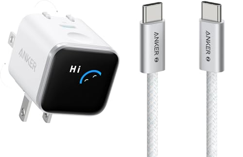 Anker 45W Cargador Pantalla Smart & Zolo USB C to USB C Cable (Lote)