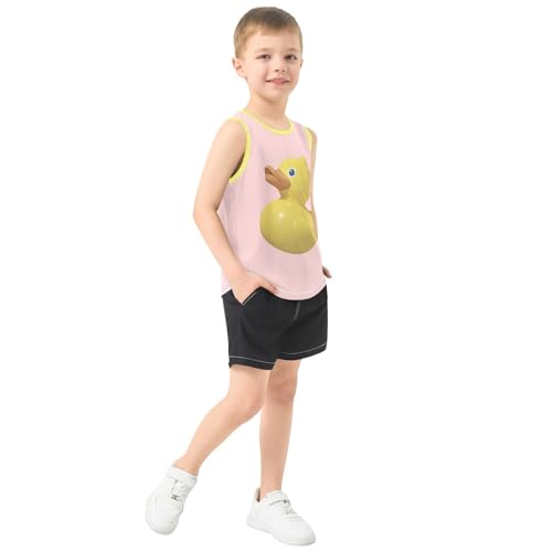 Baby Boys Sleeveless Tank Top Rubber Ducks Toddler Athletic Vest 3-10T4