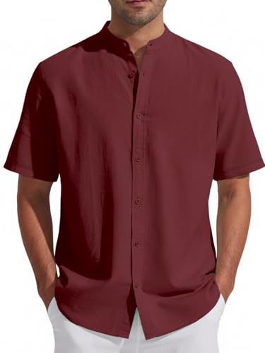 Chemise en lin manches courtes Friptspyg confection d'été haut de gamme pour homme